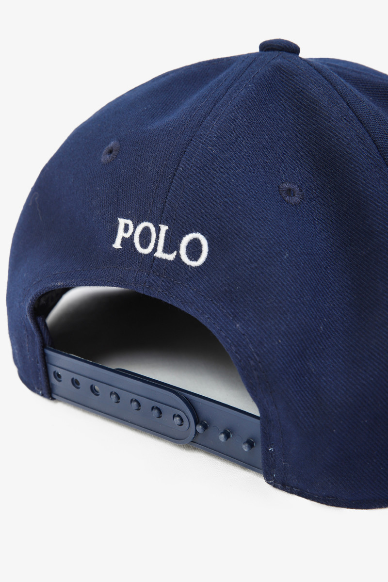 Polo crown ball twill flat cap Newport navy