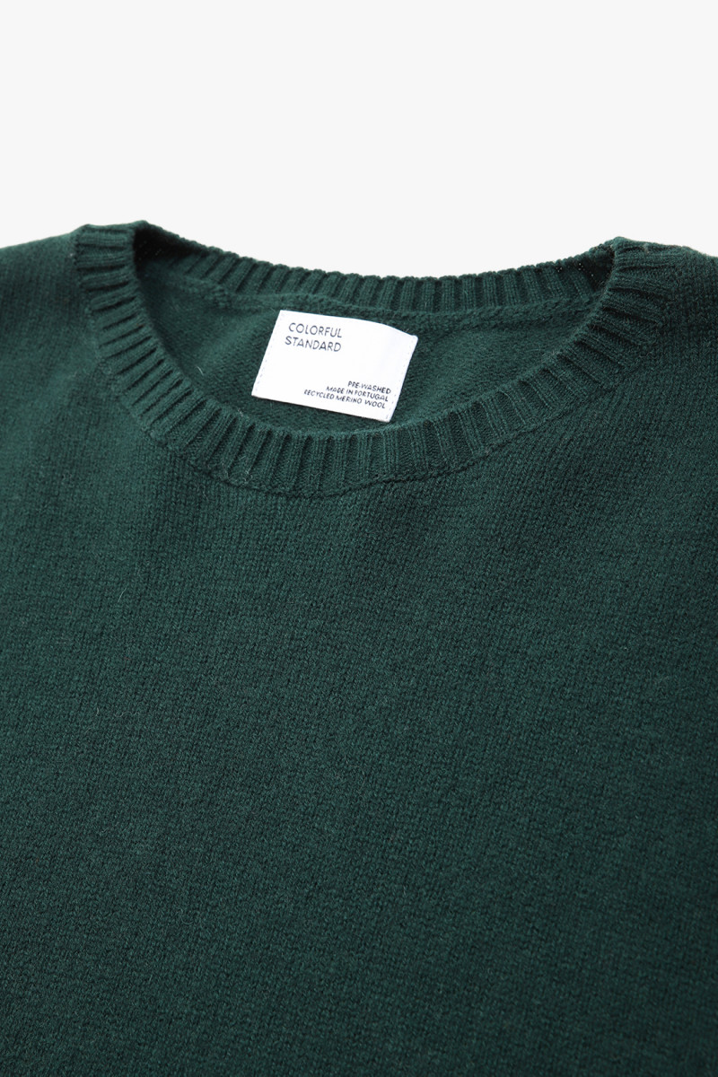 Classic merino wool crew Emerald green