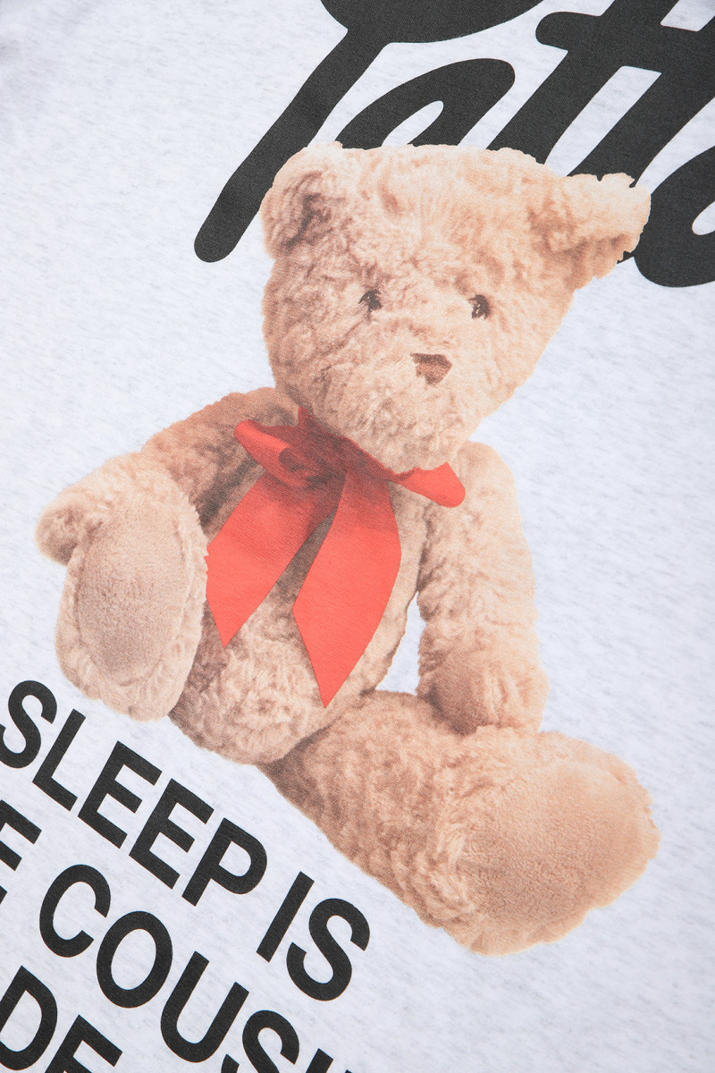 Patta teddy bear t-shirt Snow melange grey