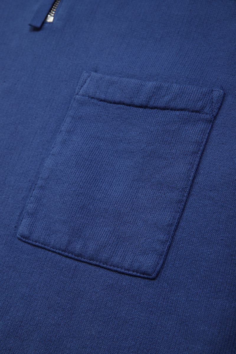 Half zip sweatshirt dry handle Blue