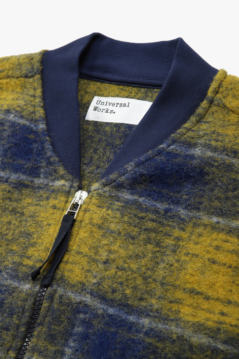 Universal works Zip waistcoast wool fleece Yellow - GRADUATE STORE