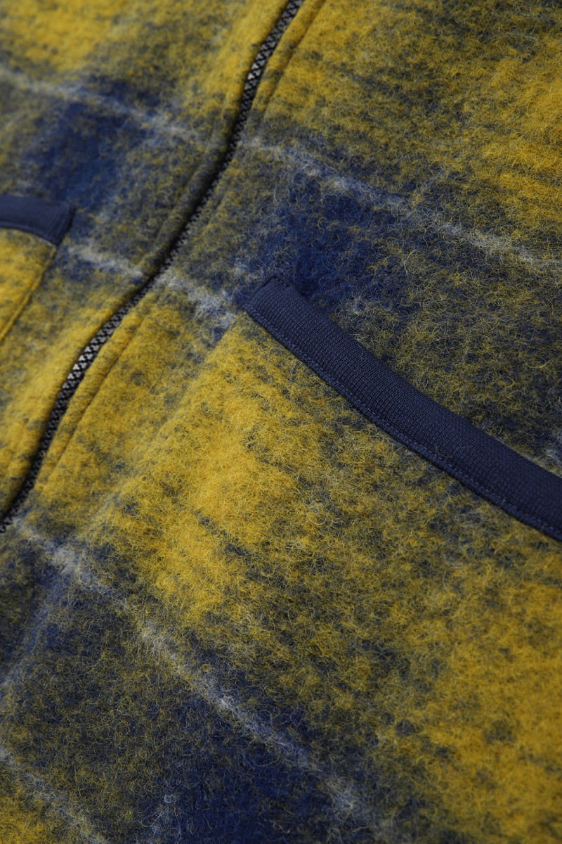 Zip waistcoast wool fleece Yellow