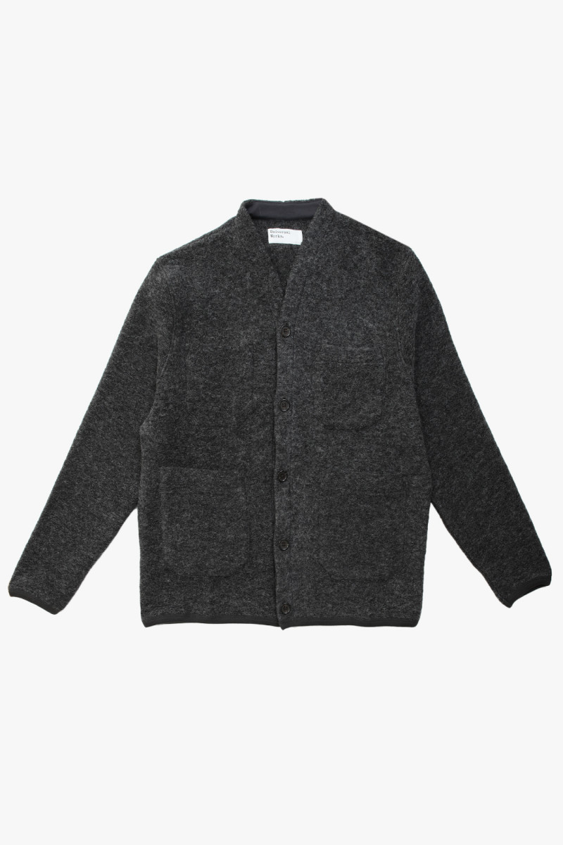 Cardigan wool fleece Charcoal
