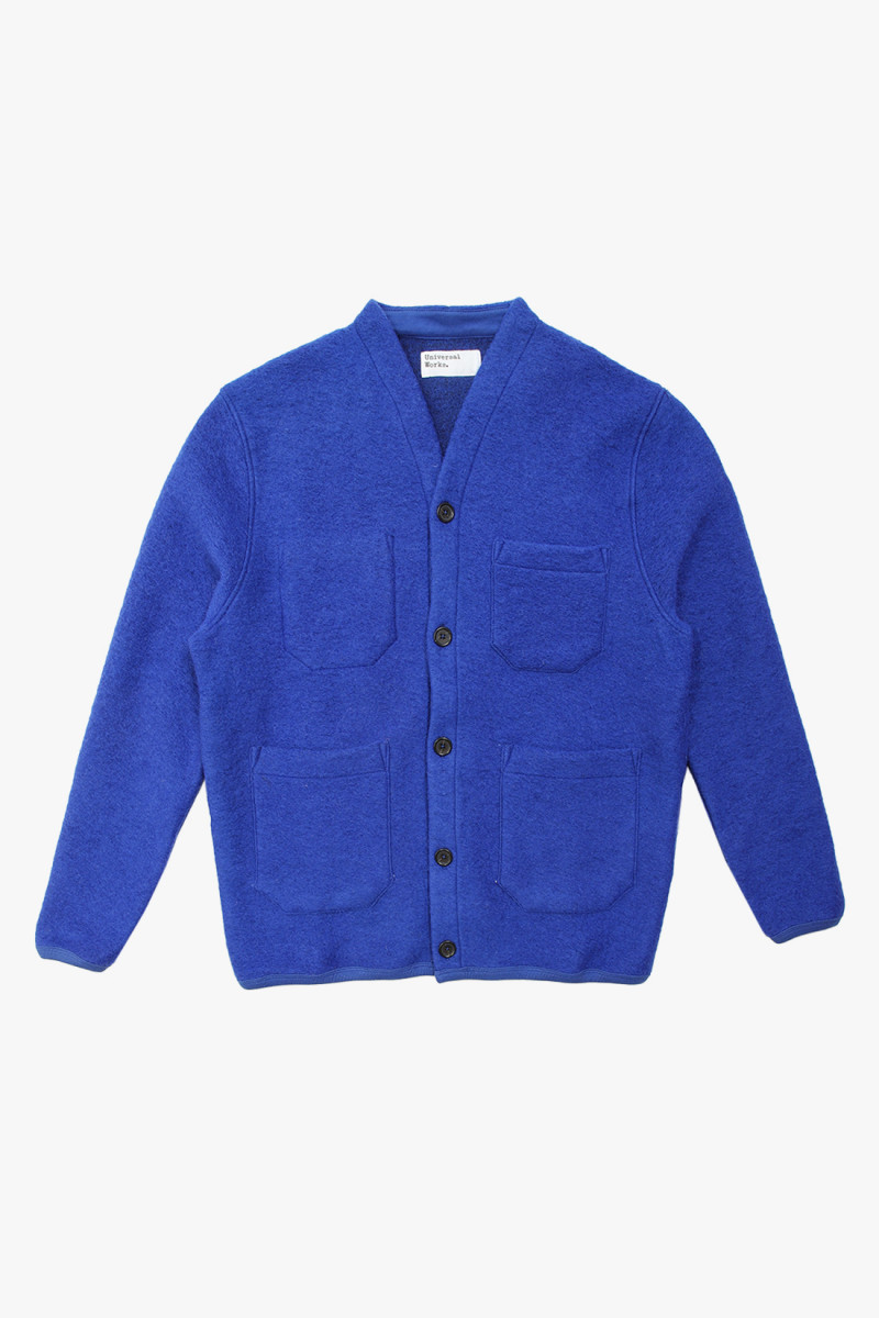 Cardigan wool fleece Blue