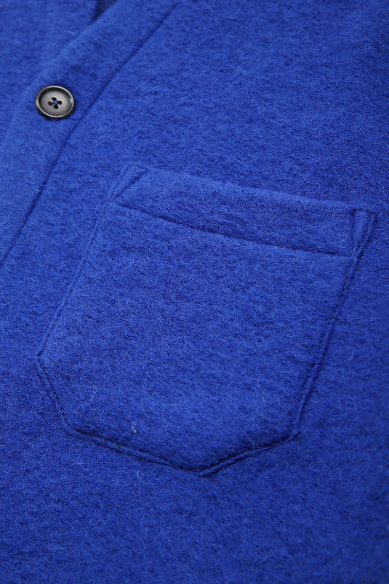 Universal works Cardigan wool fleece Blue - GRADUATE STORE