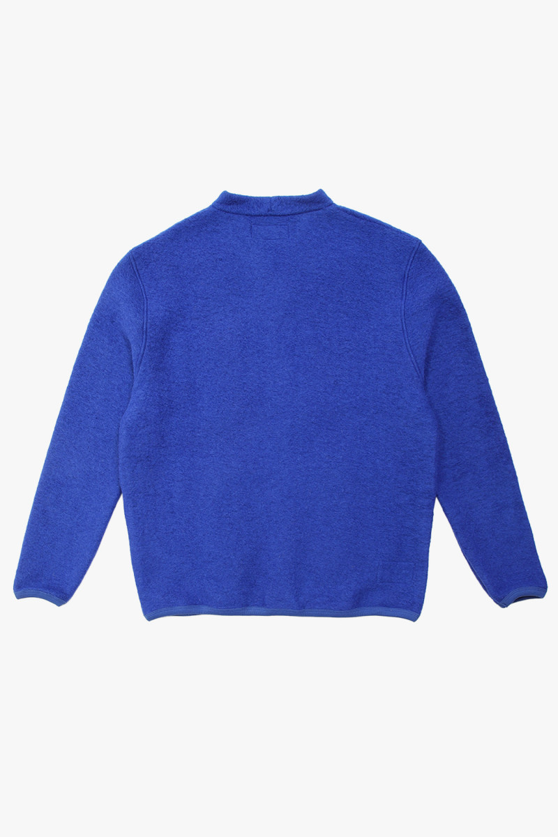 Cardigan wool fleece Blue