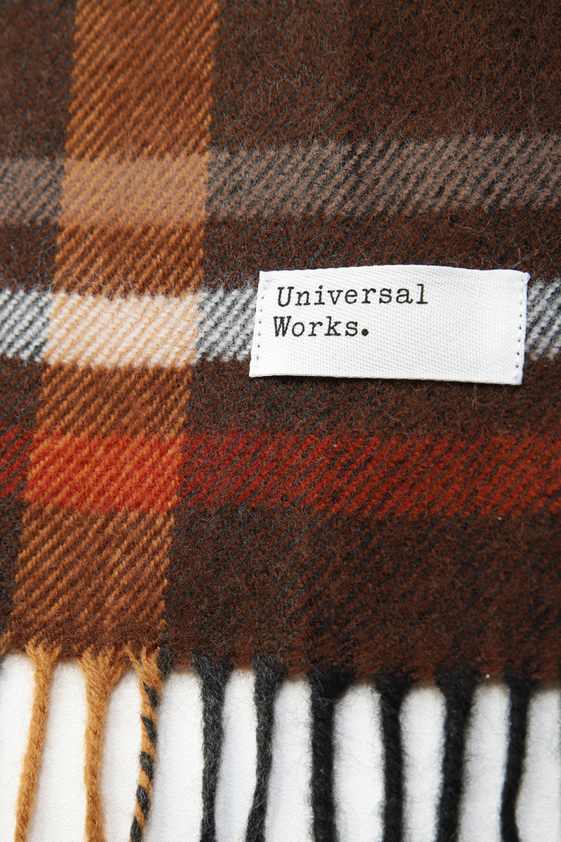 Universal works Check scarf Brown check - GRADUATE STORE