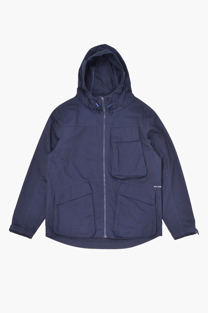 Big pocket hooded jacket Navy