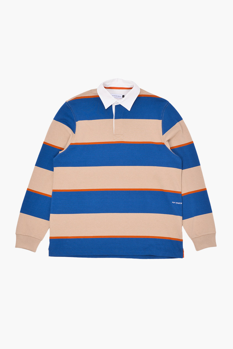 Pop trading company Stripped rugby polo Off white - GRADUATE STORE