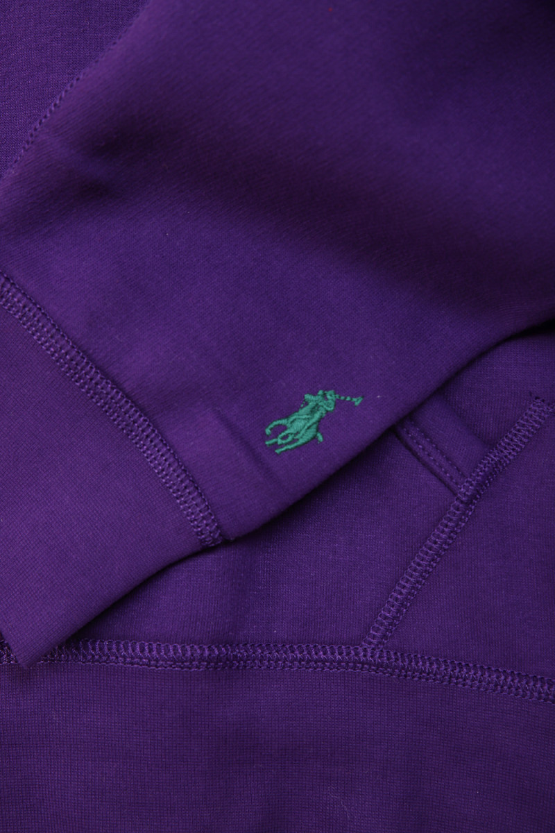 Polo college fleece hoodie Purple