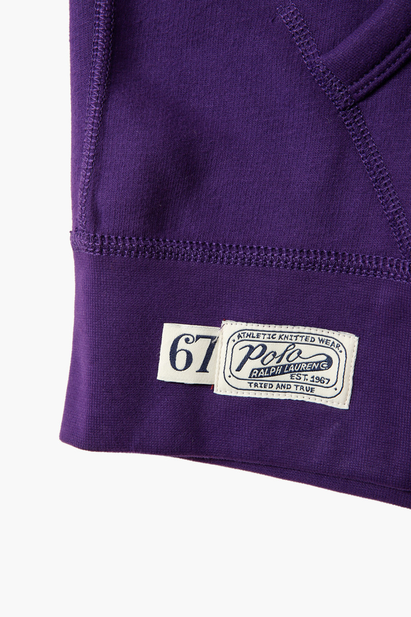 Polo college fleece hoodie Purple