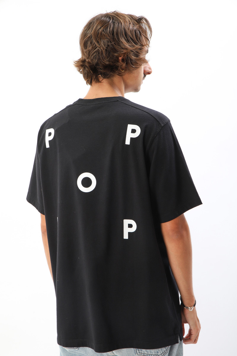 Pop trading company Logo t-shirt Black white - GRADUATE STORE