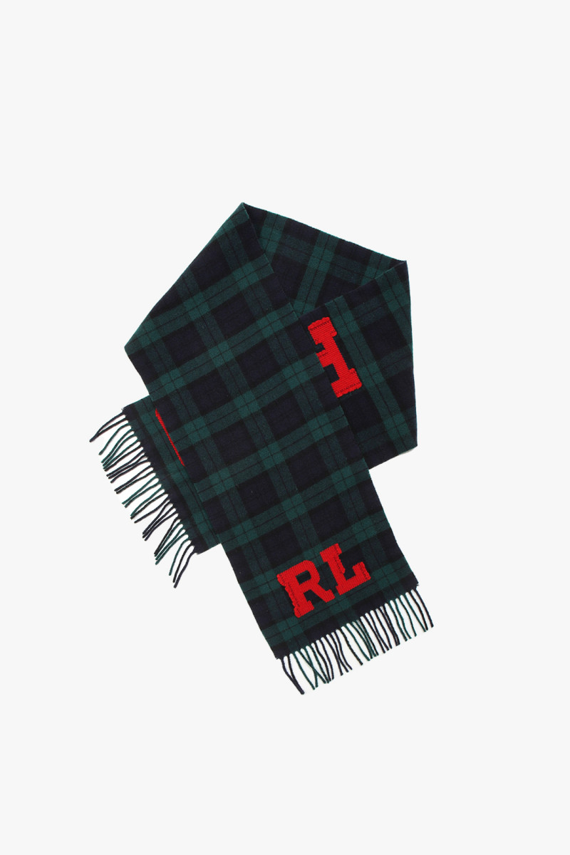 Polo ralph lauren Polo plaid scarf wool Blackwatch - GRADUATE STORE