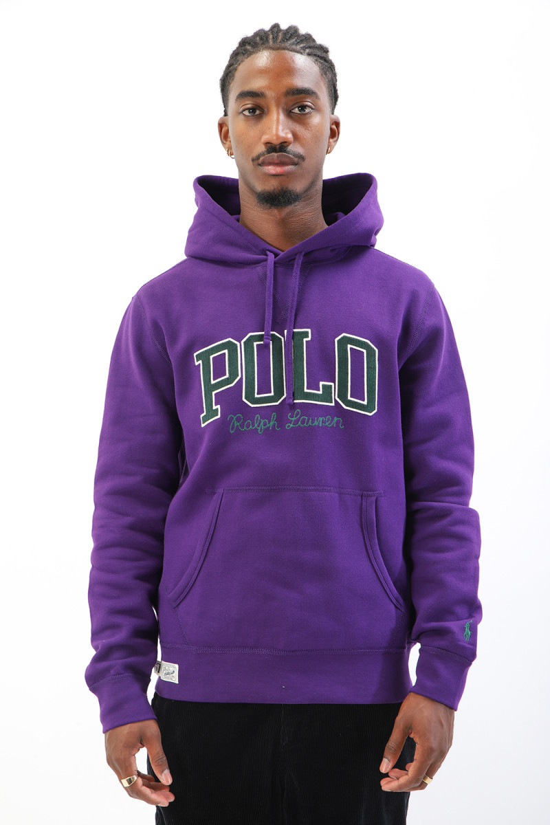 Polo ralph lauren Polo college fleece hoodie Purple - GRADUATE ...