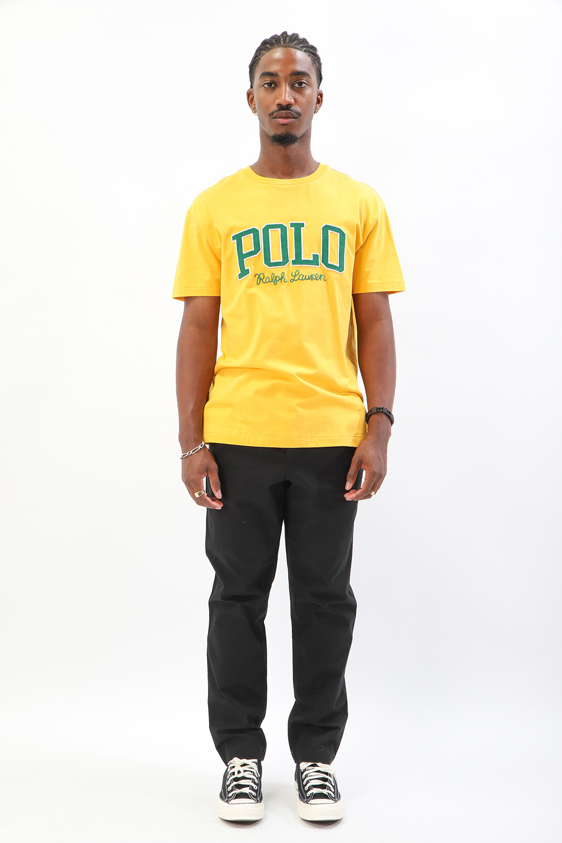 Classic fit polo college tee Gold