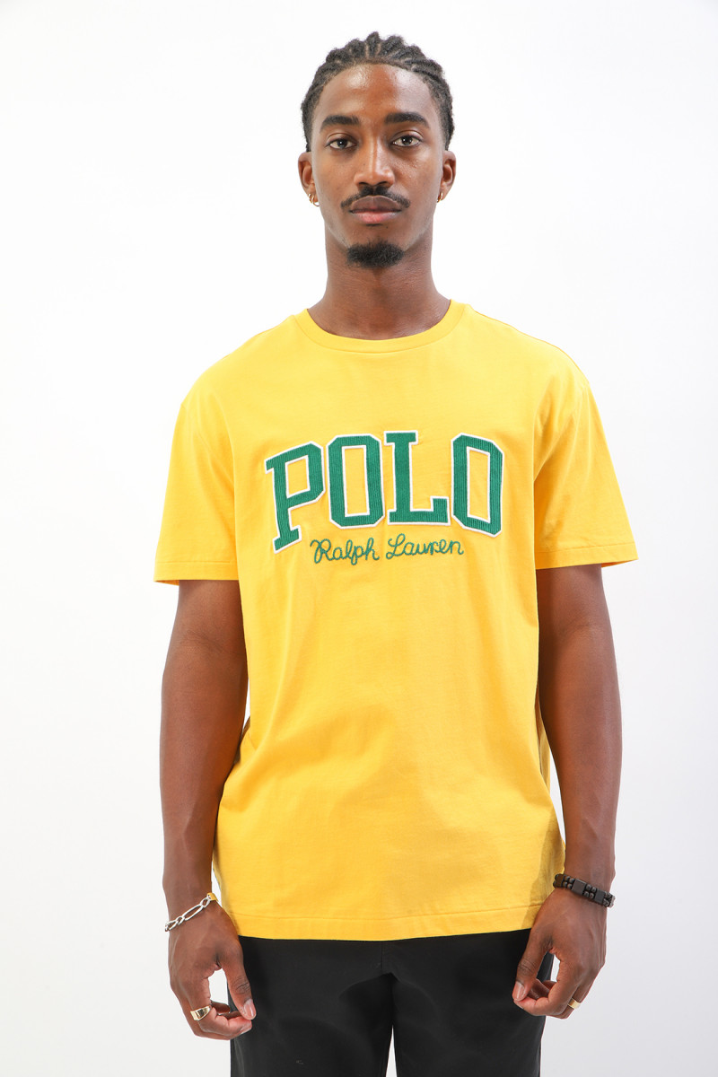 Classic fit polo college tee Gold