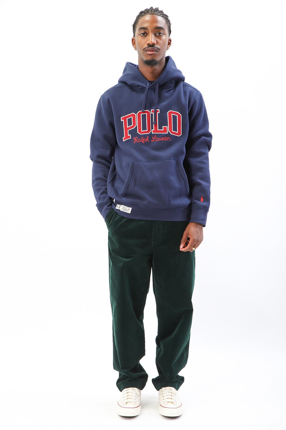 Polo college fleece hoodie Navy