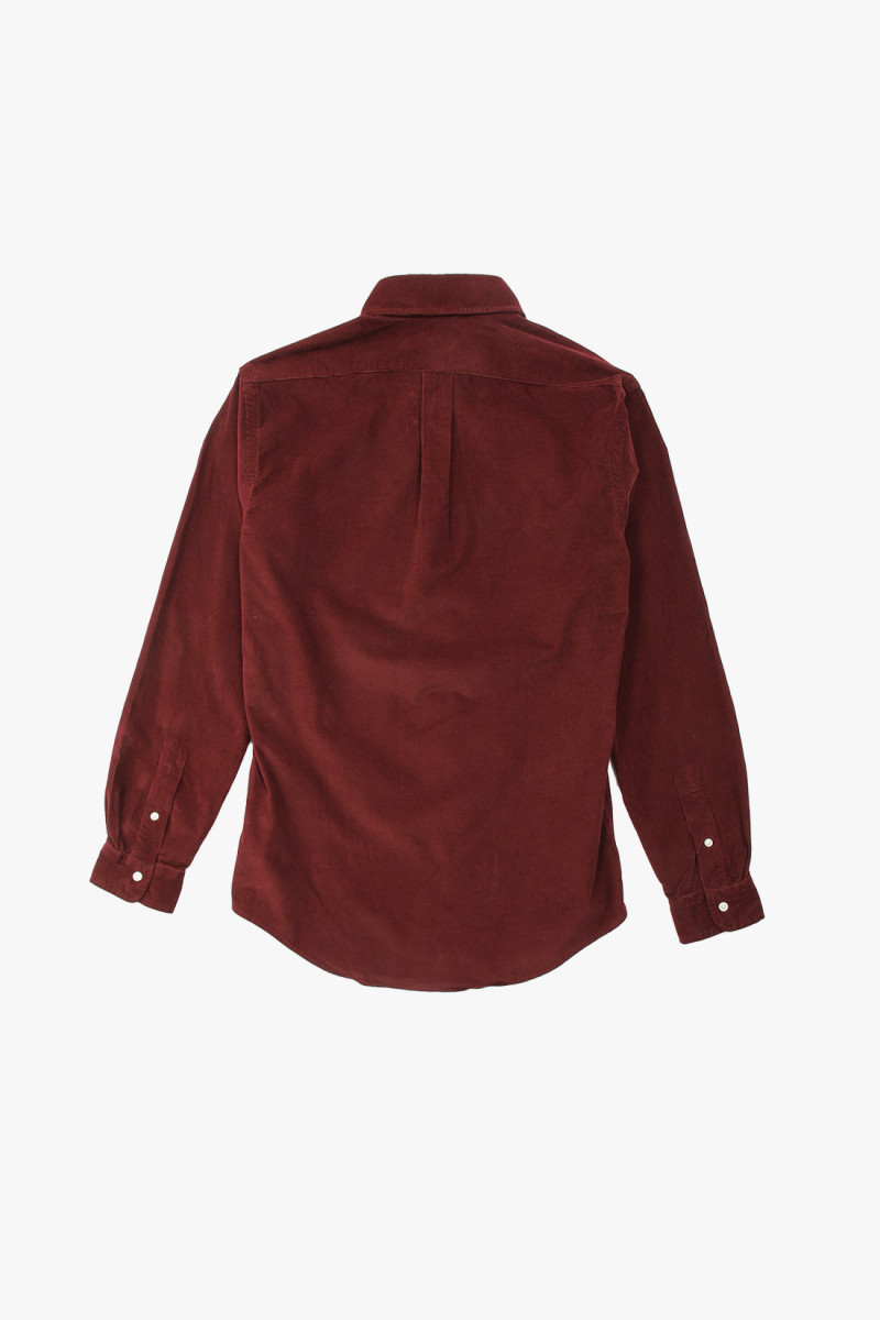 Custom fit shirt cord shirt Rich ruby