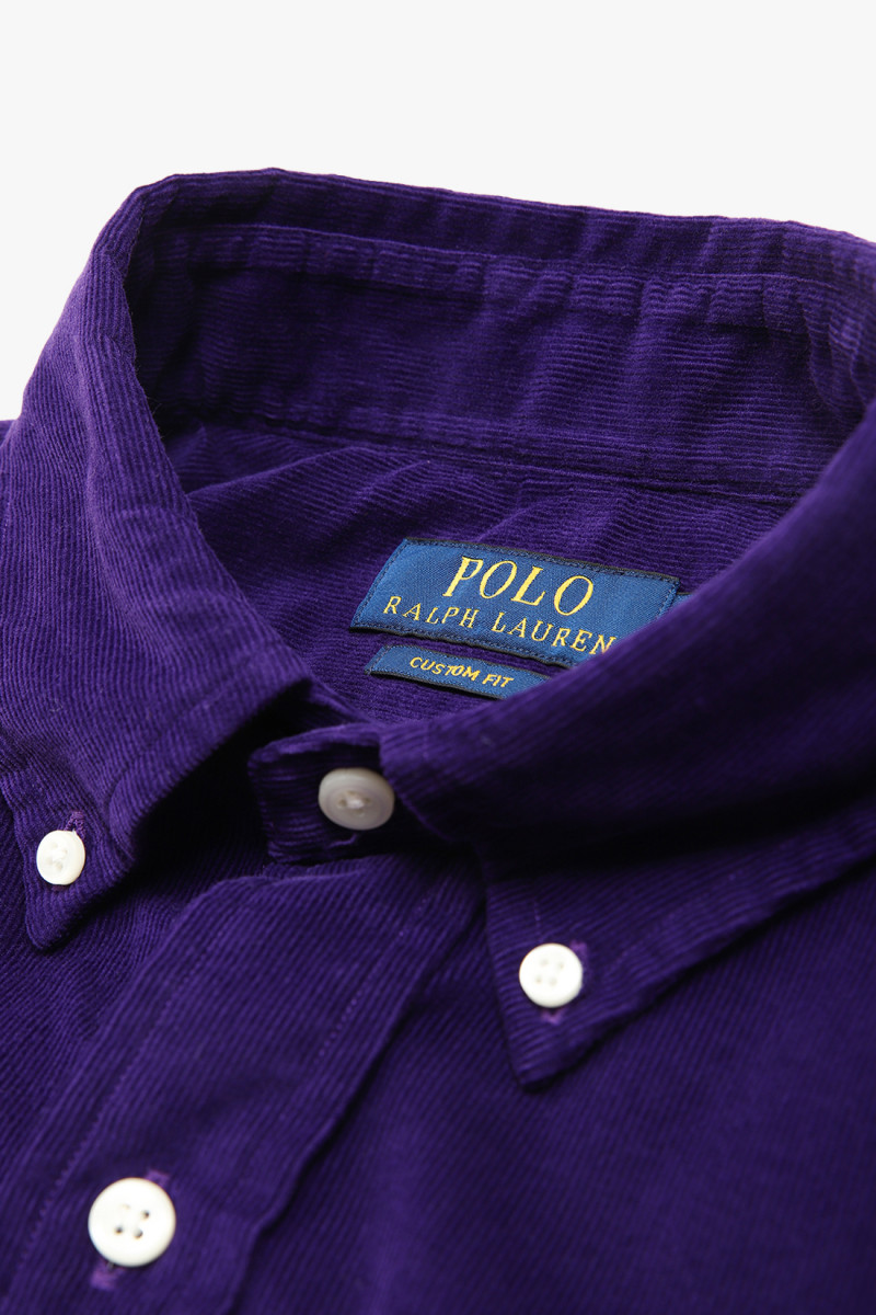 Polo ralph lauren Custom fit cord shirt College purple - GRADUATE ...
