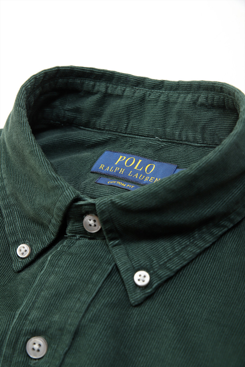 Polo ralph lauren Custom fit cord shirt College green - GRADUATE ...