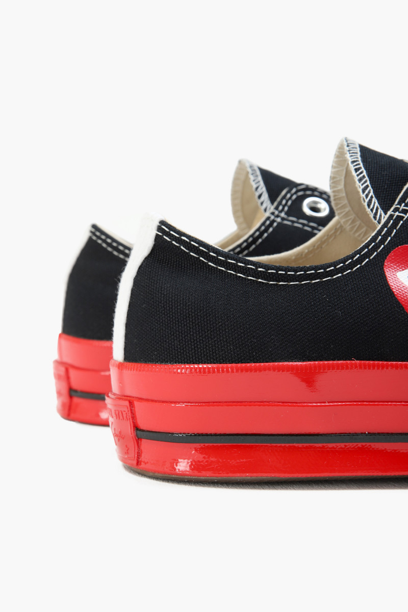 Converse red sole low top Black