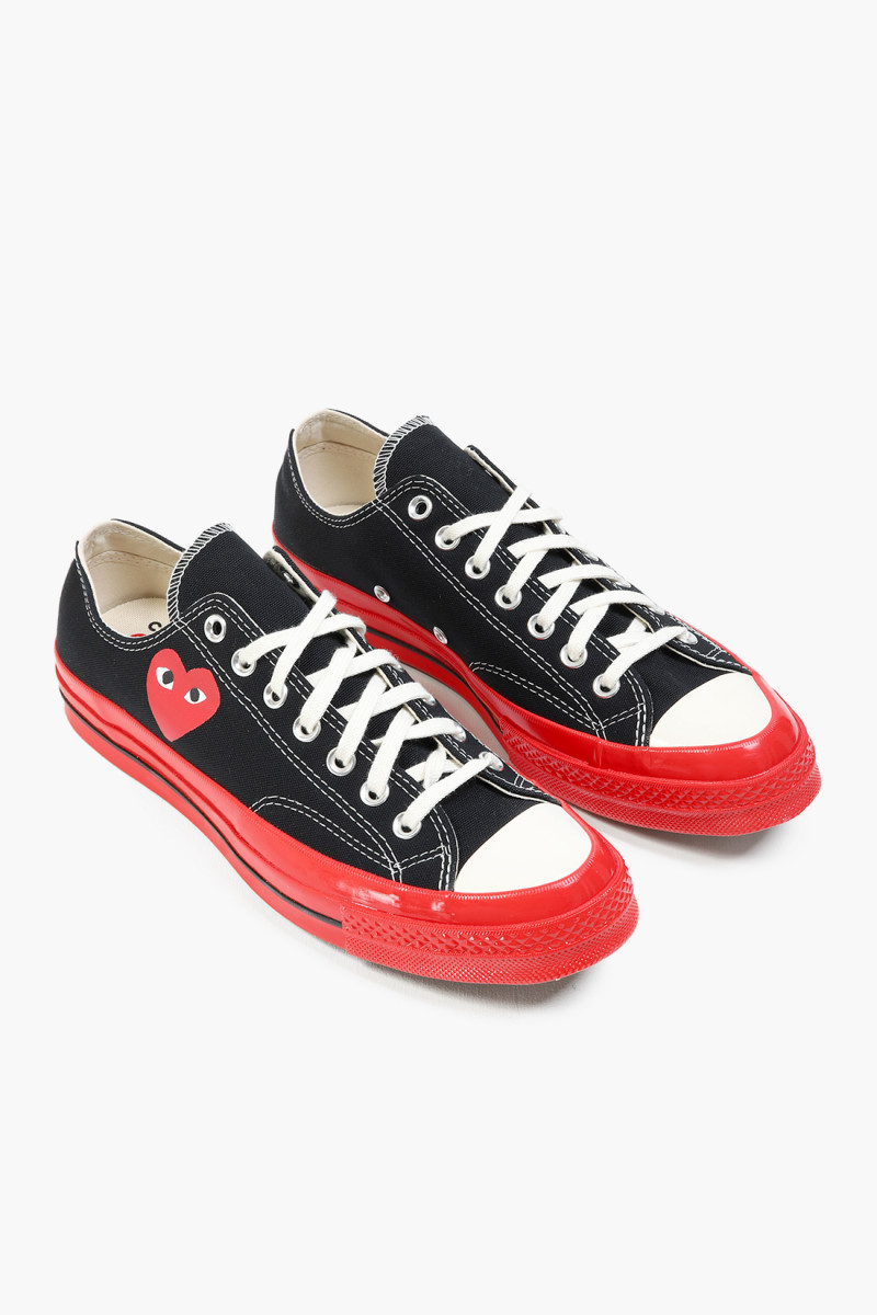 Converse red sole low top Black