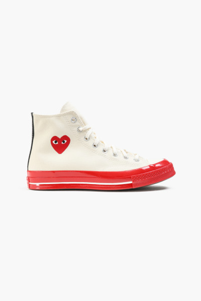 Converse red sole high top...