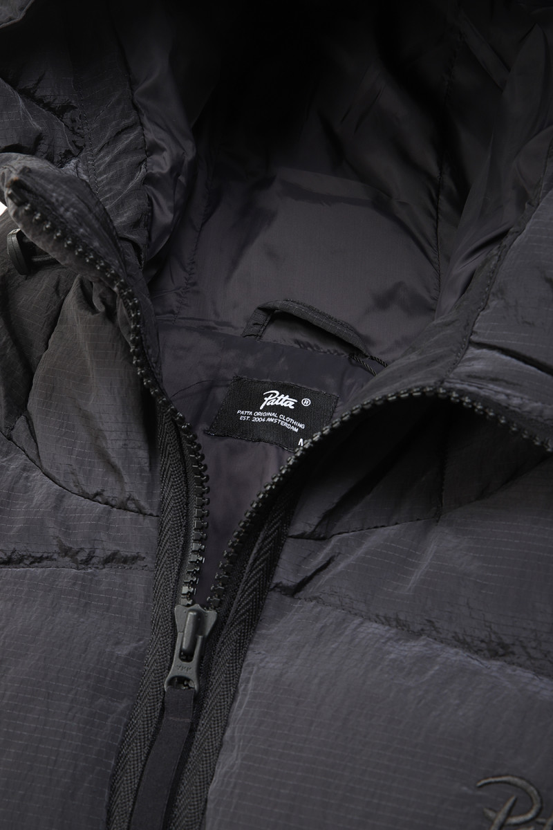 Patta Patta ripstop puffer jacket Off black - GRADUATE STORE