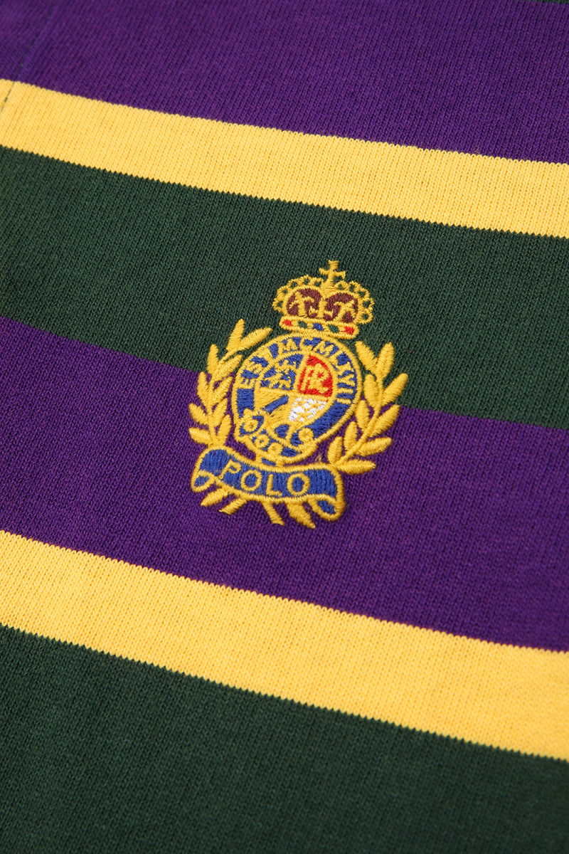 Classic fit rugby stripe polo Purple multi