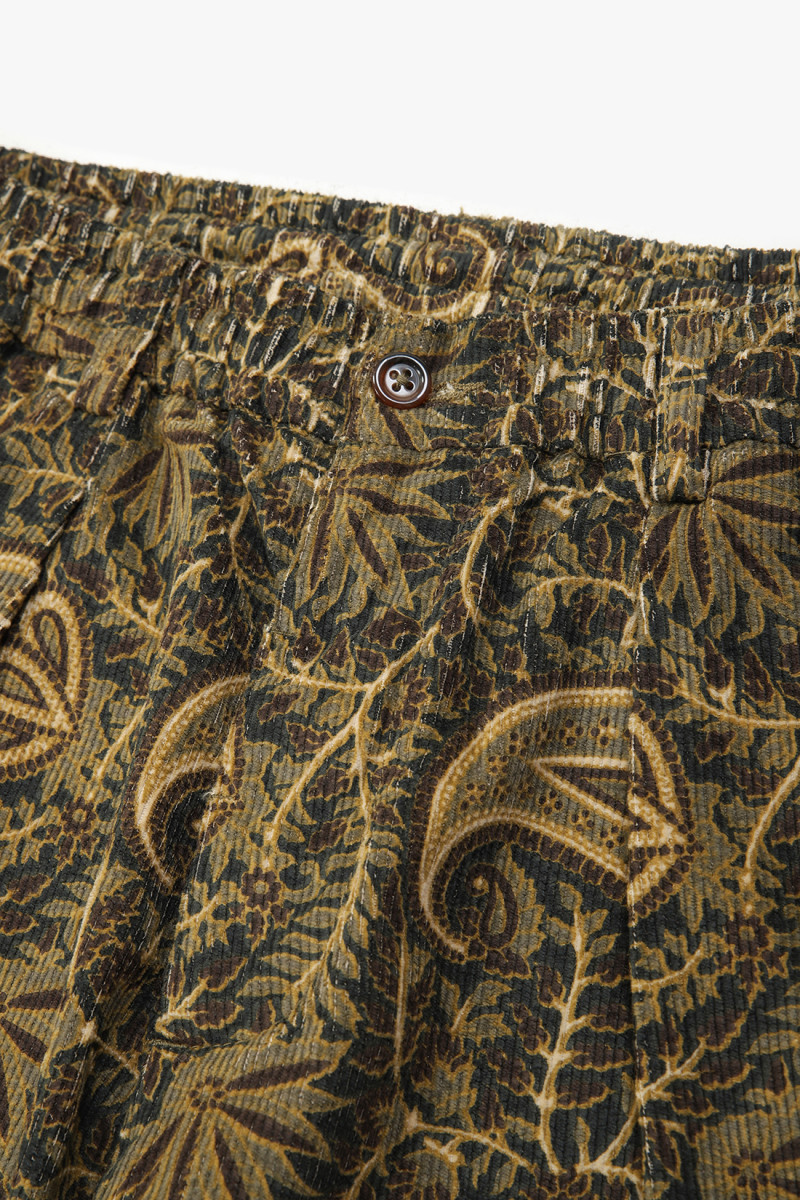 Pleated track pant paisley Navy
