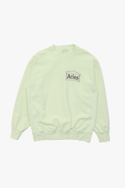 Aries Premium temple sweatshirt Pastel green - GRADUATE STORE