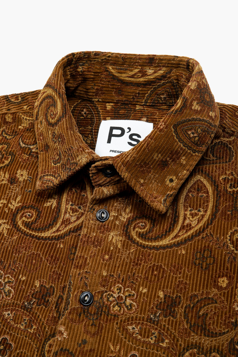 President's Leisure shirt p's vel. 500 Print paisley khaki - ...