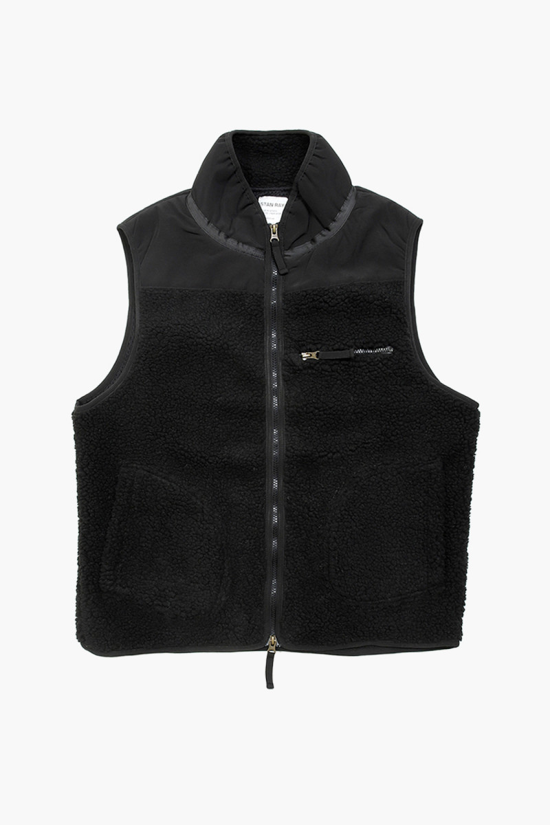 Fleece layer vest Black