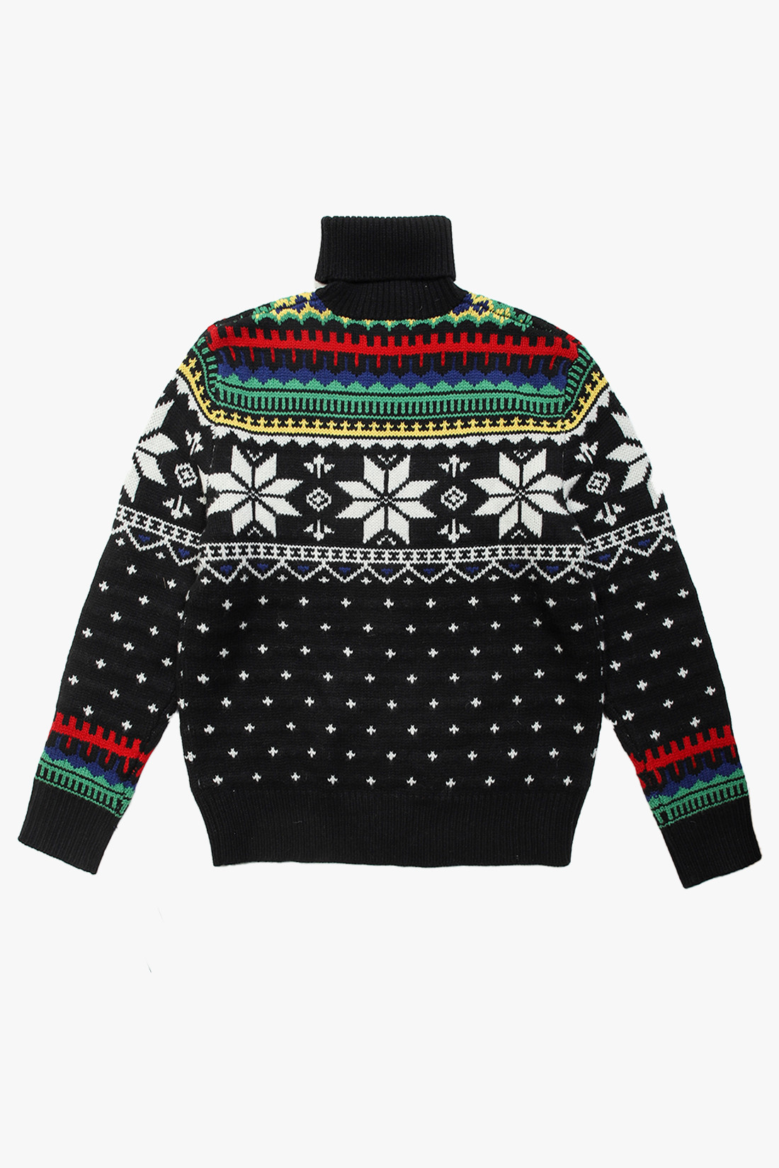 Polo ralph lauren Rollneck snowflake sweater Black multi - GRADUATE ... | EN