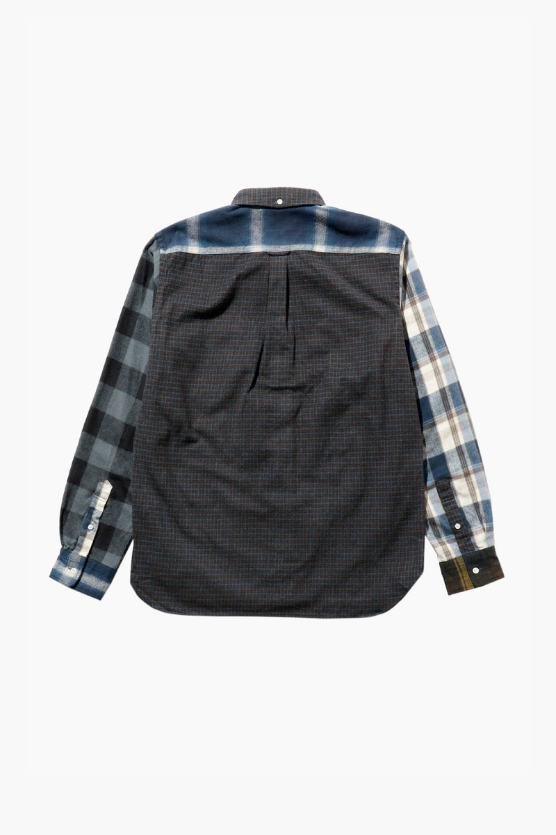 B.d. flannel check panel Navy