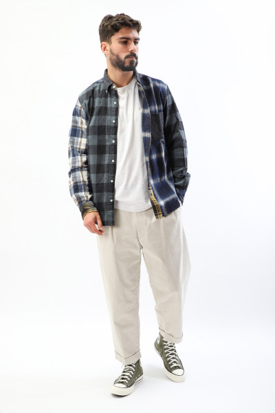 B.d. flannel check panel Navy