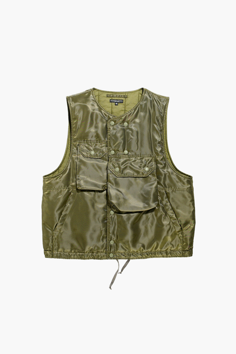 Engineered garments Cover vest pilot twill Olive - GRADUATE STORE