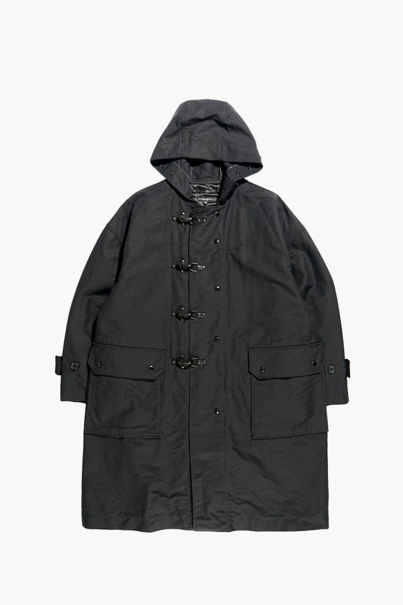 Engineered garments Oversized fireman duffle coat Black - GRADUATE ...