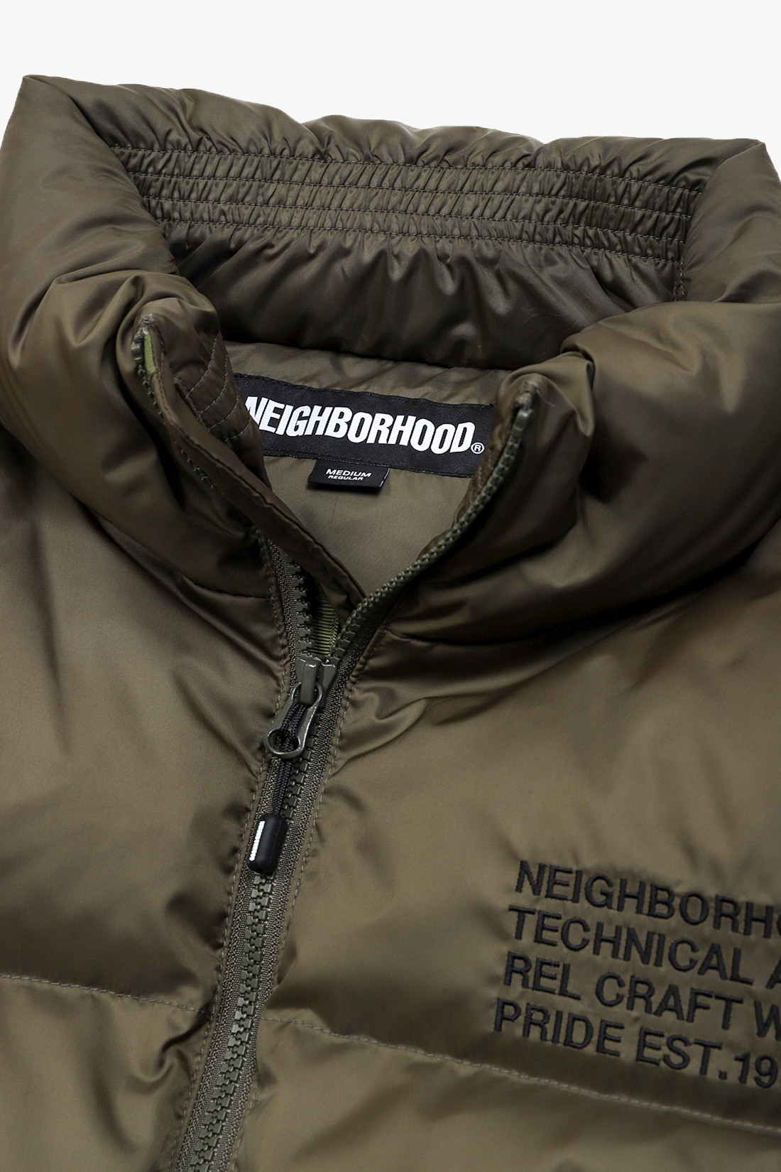 Neighborhood Down vest . pe Olive drab - GRADUATE STORE | EN