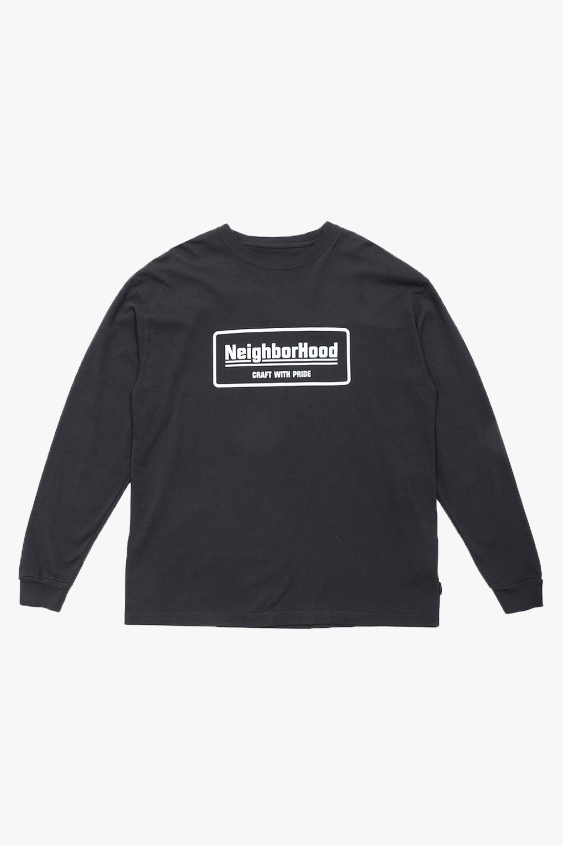 Neighborhood Sulfur dye crewneck ls . co Black - GRADUATE STORE