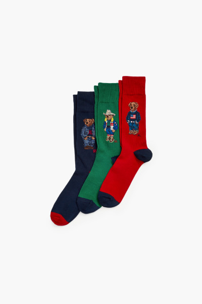 Holiday polo bear box socks...