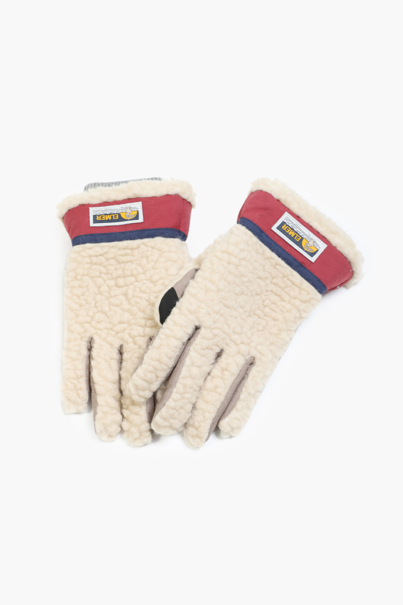 Teddy 5 gloves Beige/wine