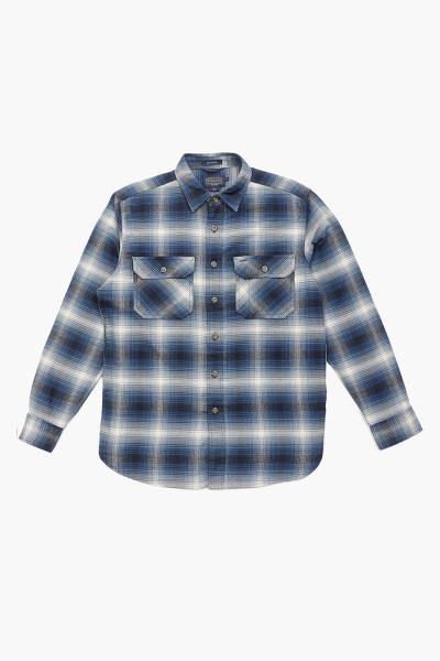 Pendleton Burnside flannel shirt Navy/tan plaid - GRADUATE STORE
