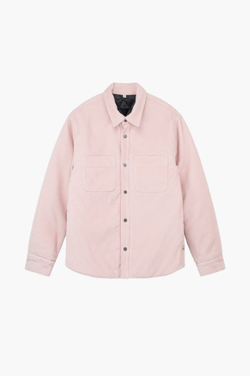Stussy Cord quilted overshirt Washed pink - GRADUATE STORE