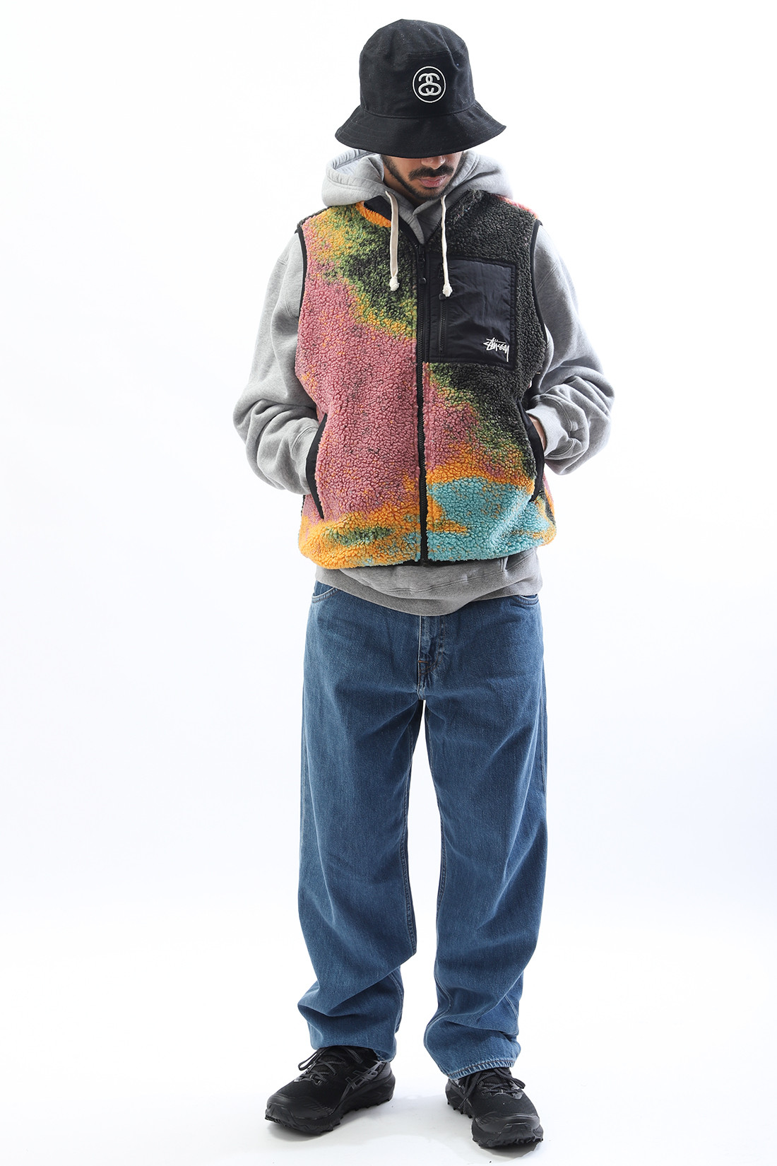 stussy photo jacquard vest L カールラガーフェルド | jarussi.com.br