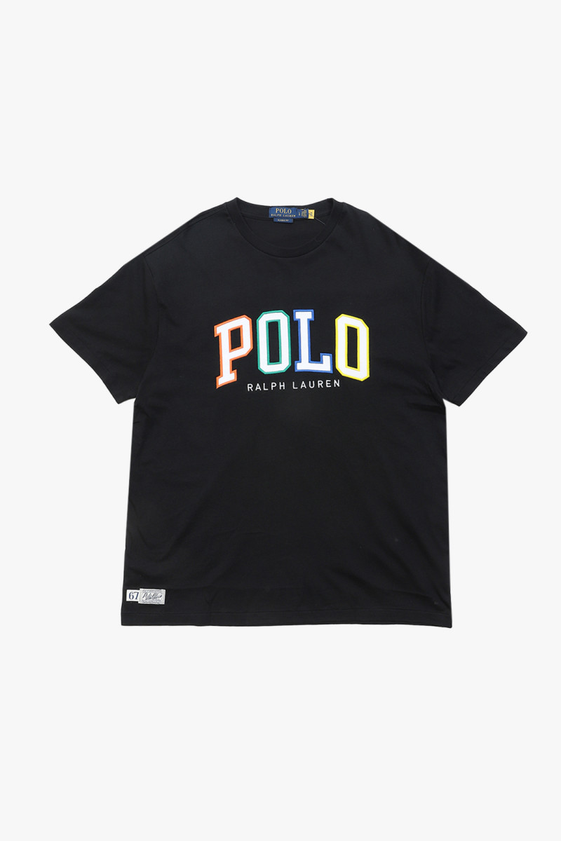 Classic fit polo college tee Black
