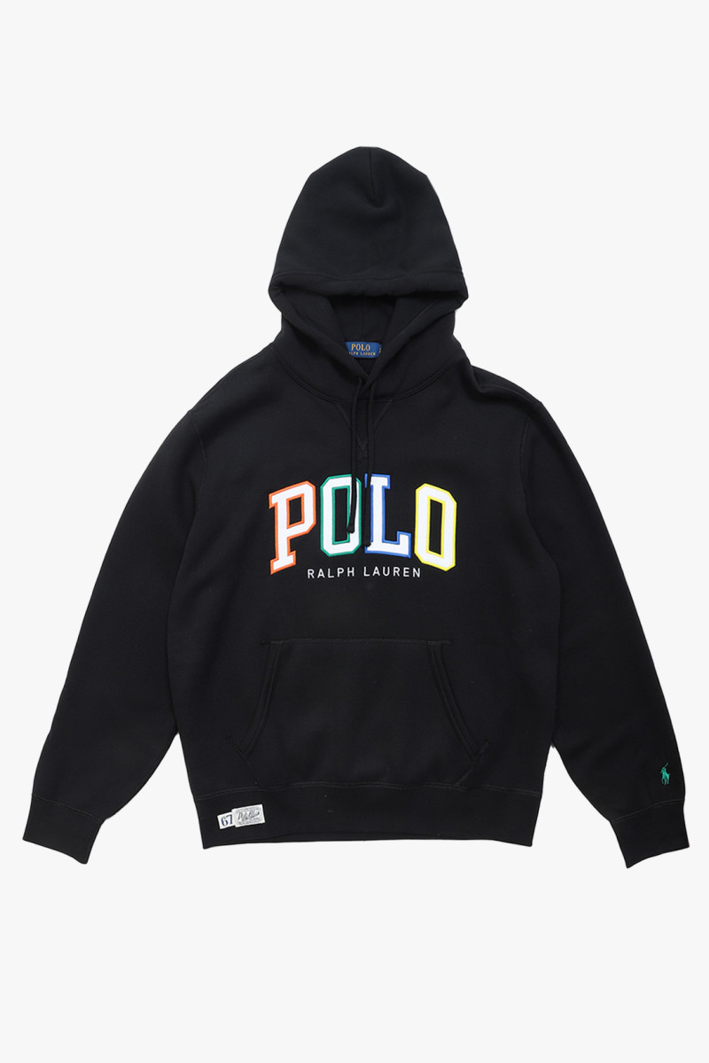 Polo college fleece hoodie Black