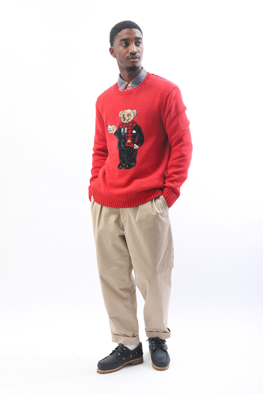 Polo bear pullover Red