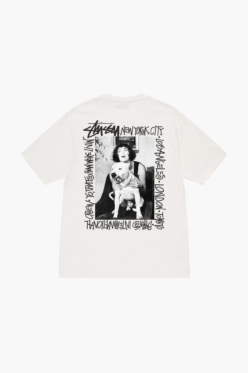Stussy How we're livin' pig. dyed tee Natural - GRADUATE STORE
