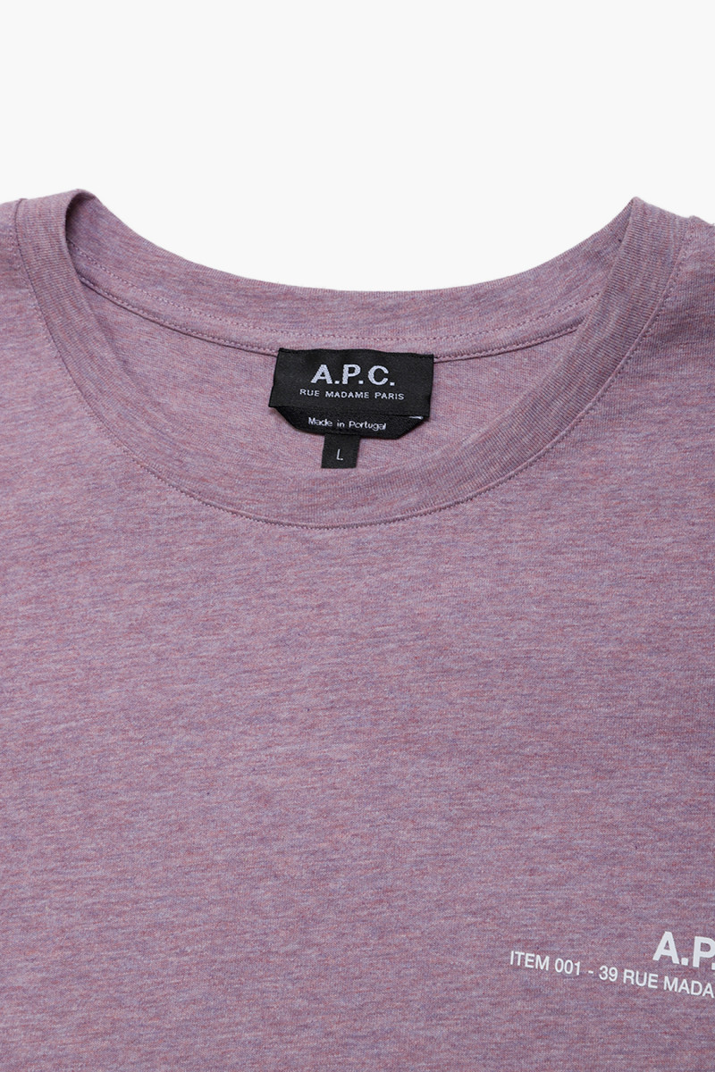 A.p.c. T-shirt item Mauve chine - GRADUATE STORE